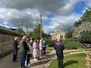 Outside the church